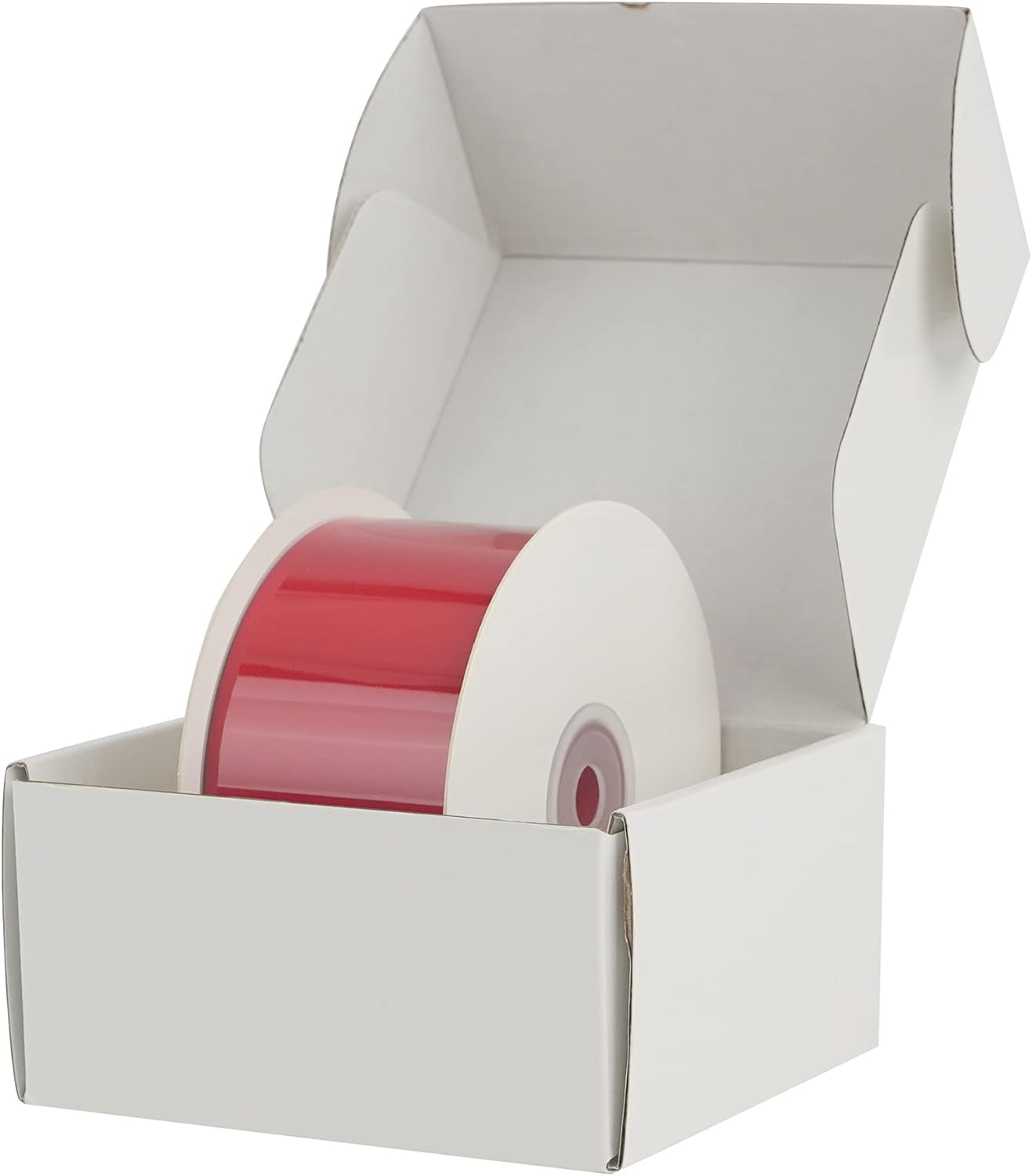 HUIHUANG Red Ribbon 2 inch Double Face Satin Ribbon Red Fabric Ribbon, 25 Yards/Roll for Crafts, Gift Wrapping, Flower Bouquet Wrap, Wedding Bridal Shower Holiday Decor, Hair Bows