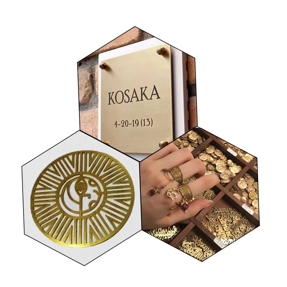 10 Gauge Brass Sheet,H62 Brass Plates Metal 0.098" Thickness x 5.9" Width x 5.9" Lenght, for Models, Crafts, Repairs, Electrical, 1Pcs