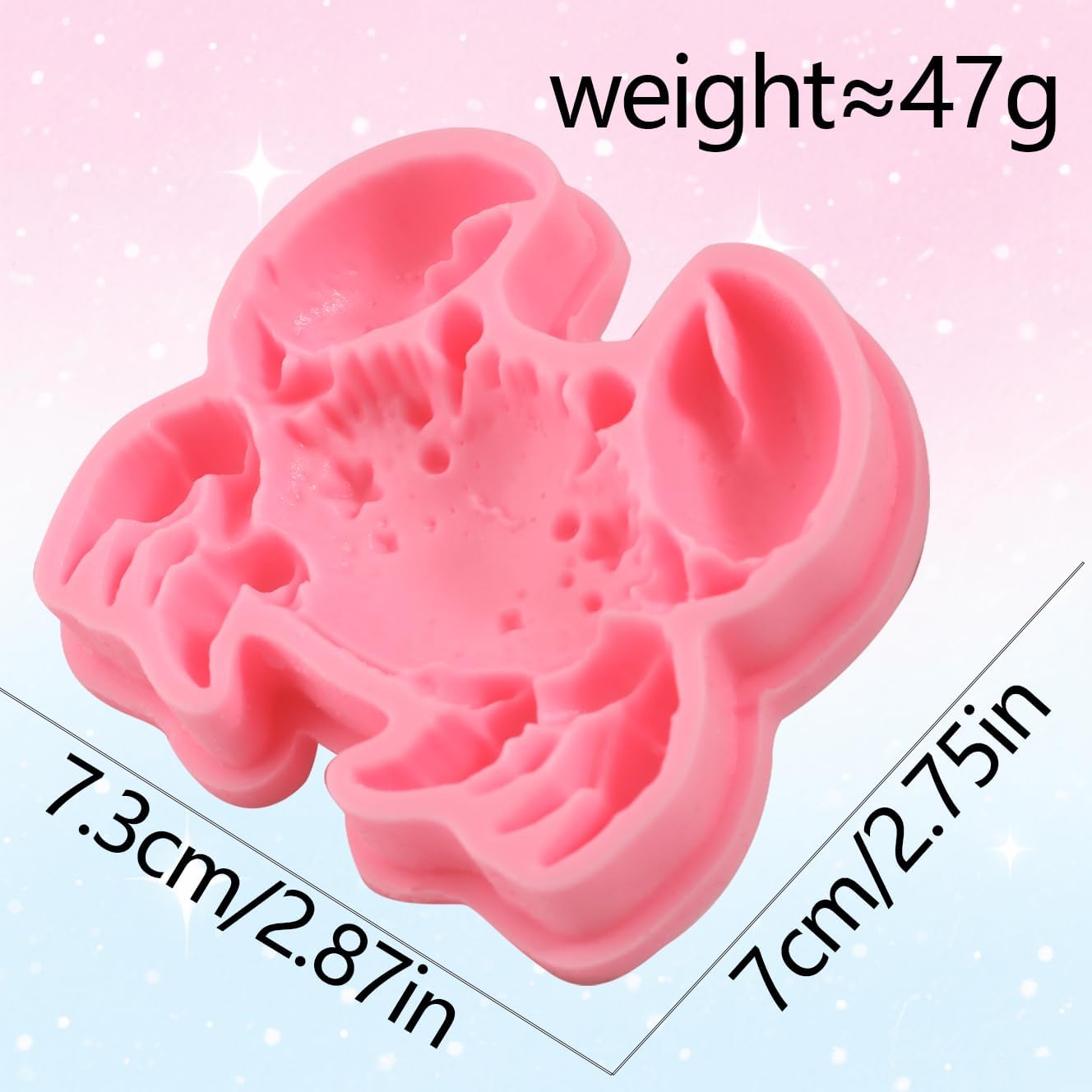 1 Pcs Cute Crab Chocolate Silicone Mold, Ocean Theme Cake Decoration Fondant Mold, for Summer Party Cupcake Toppers Cookies Candy Chocolate Gum Resin Modeling Clay Plaster Soap Reusable