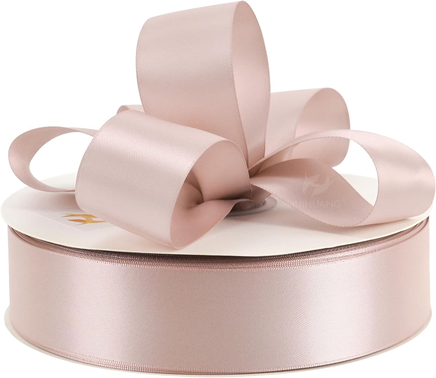 HUIHUANG Satin Ribbon 1-1/2 inch x 100 Yards Dusty Rose Double-Faced Satin Ribbon Dusty Pink Ribbons for Flower Bouquet, Gift Wrapping, Eternal Roses, DIY Crafts, Bridal Shower Wedding Decor