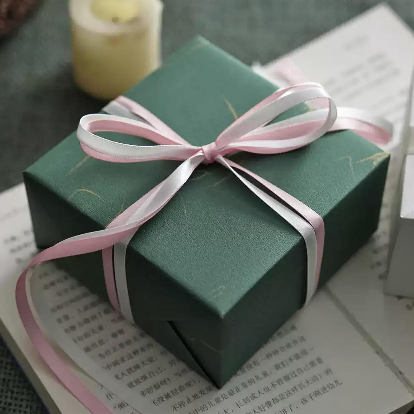 1/4" x 100 Yards Light Pink Polyester Satin Ribbon Single Faced Bulk Fabric Ribbons for Gift Wrapping, Crafting and DIY Projects, Hair Accessories, Tiny Bows