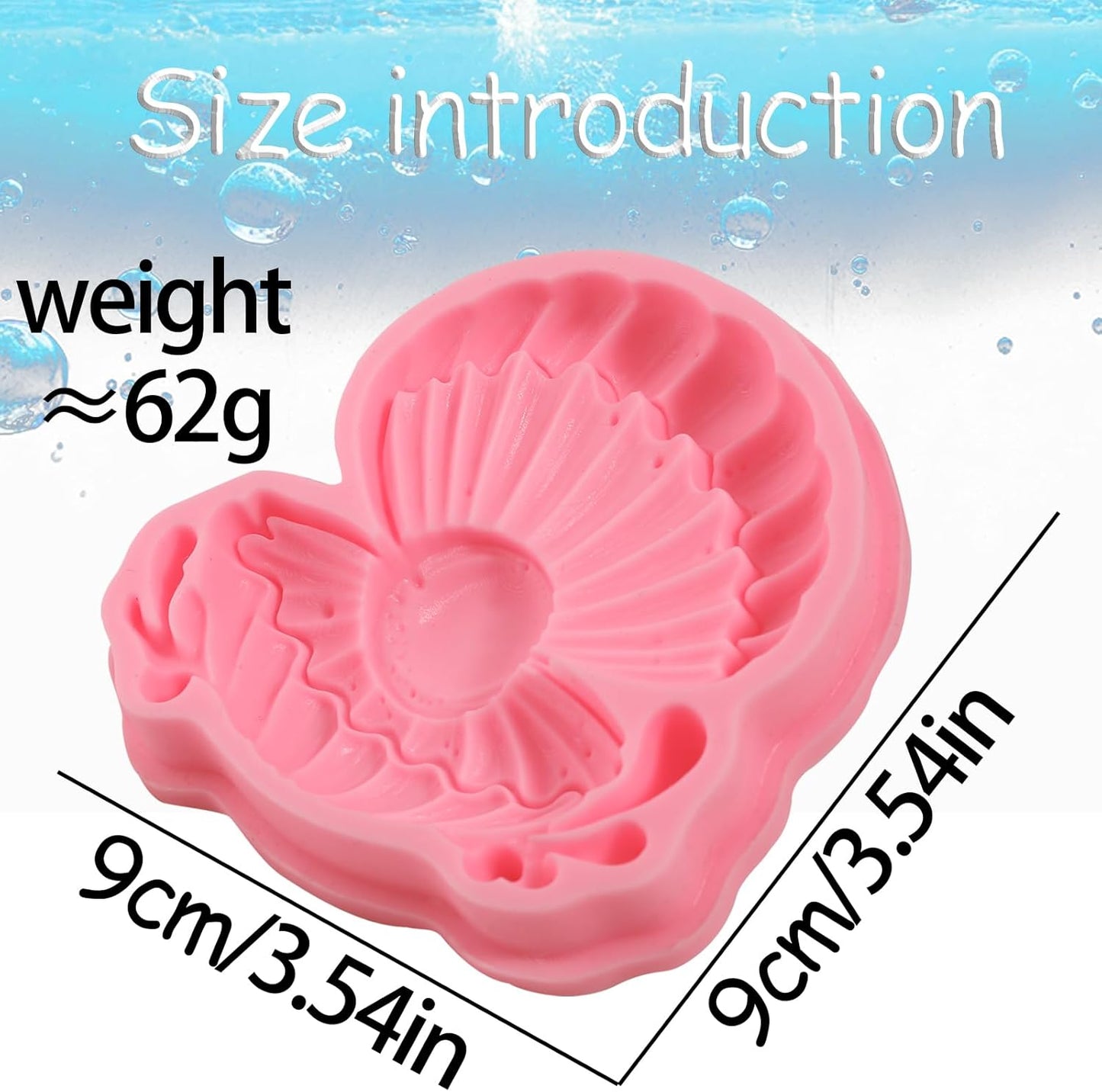 1 Pcs Pearl Shell Cake Decoration Silicone Mold, Cute Ocean Theme Candy Fondant Mold, Suitable for Kitchen Baking Chocolate Biscuit Making, Flower Paste Resin Pendant Clay