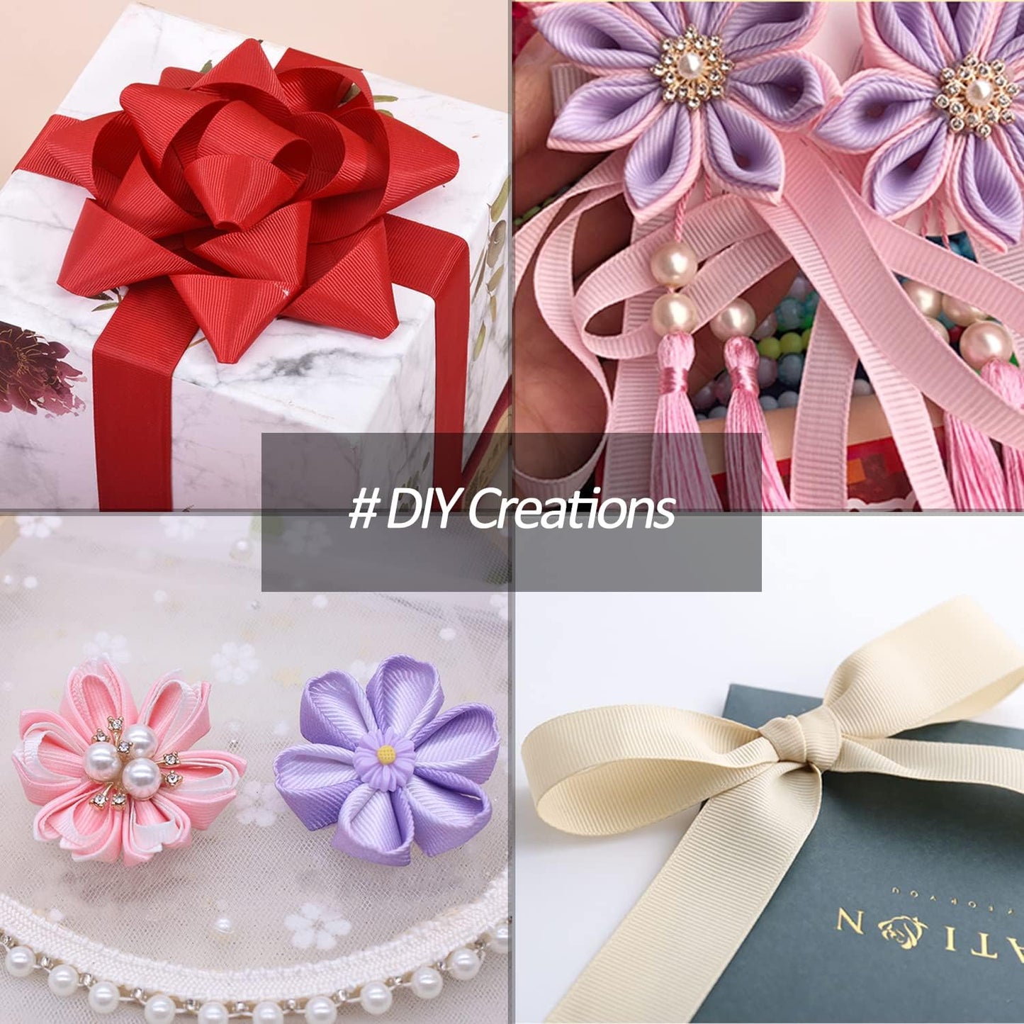 1-1/2" X 100 Yards Green Grosgrain Ribbon, Premium Grosgrain Ribbon for Sewing, Gift Wrapping, Bow Making, Wedding Decor, Wrapping and More (Green)