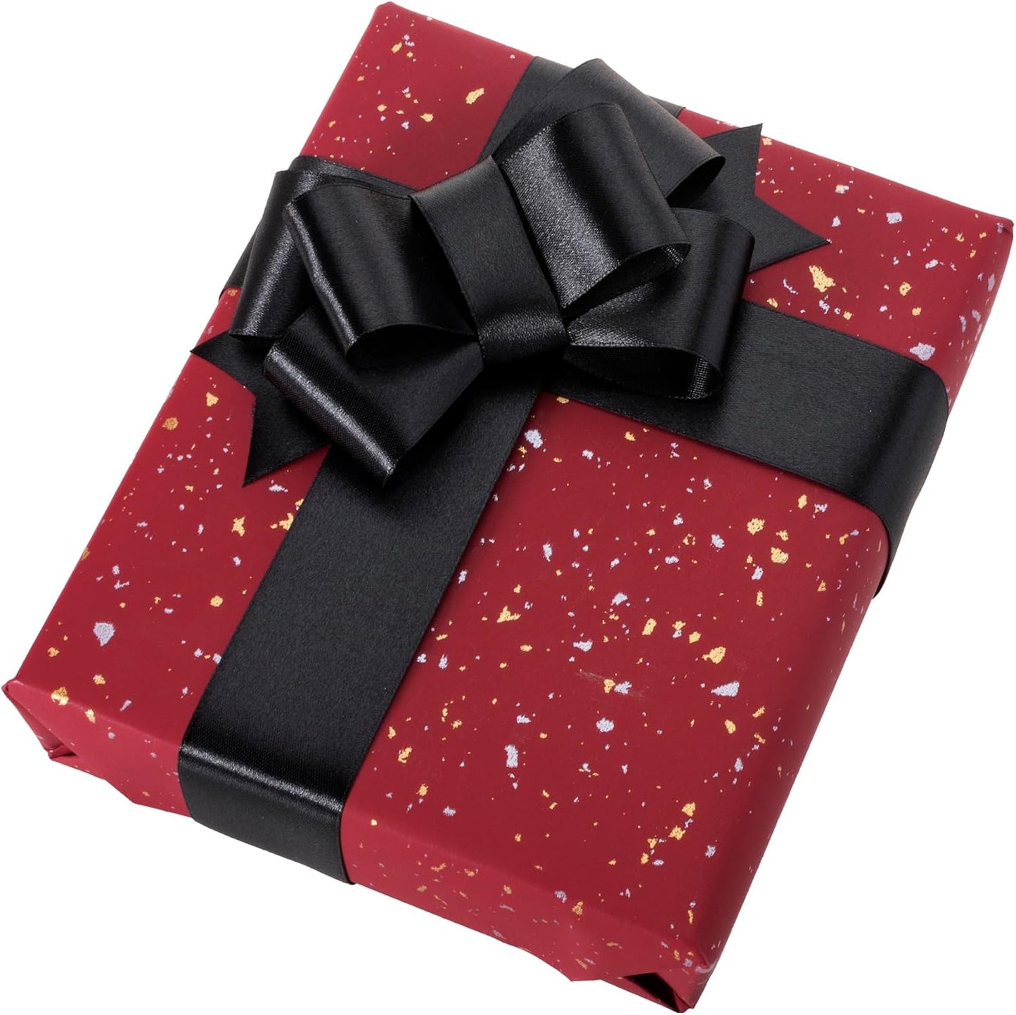 1-1/2 Inch Black Ribbon, 50 Yards Craft Polyester Satin Ribbon Perfect for Gift Wrapping, Handmade Roses, Wedding Party Decorations and DIY Crafts