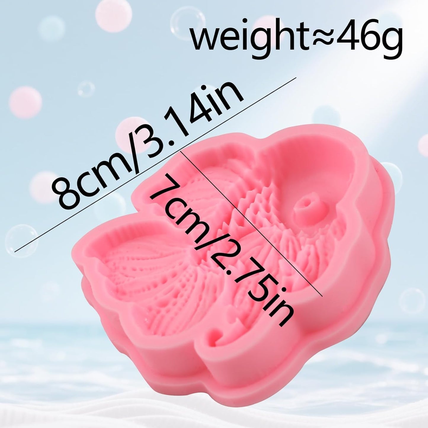 1 Pcs Vivid Ocean Theme Fish Fondant Mold, Cute Fish Candy Silicone Mold for Cake Decoration, Cupcake Toppers, Chocolate Candy Craft Dough, Chewing Gum, Resin Clay, Bath Bomb