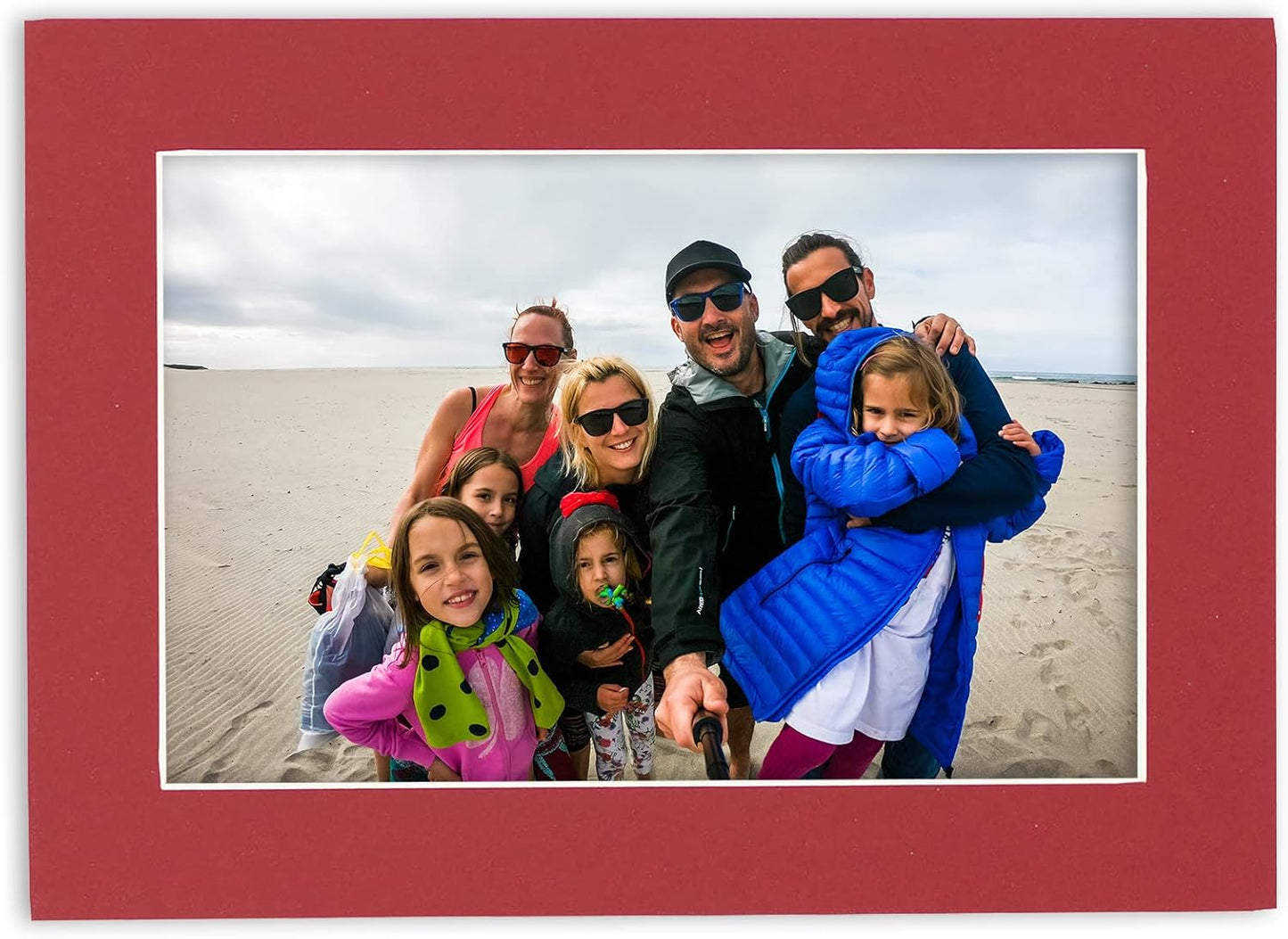 11x14 Mat for 8.5x11 Photo - Precut Deep Red Picture Matboard for Frames Measuring 11 x 14 Inches - Bevel Cut Matte to Display Art 8.5 x 11 Inches - Acid Free ONE MAT with Backing Board & Clear Bag
