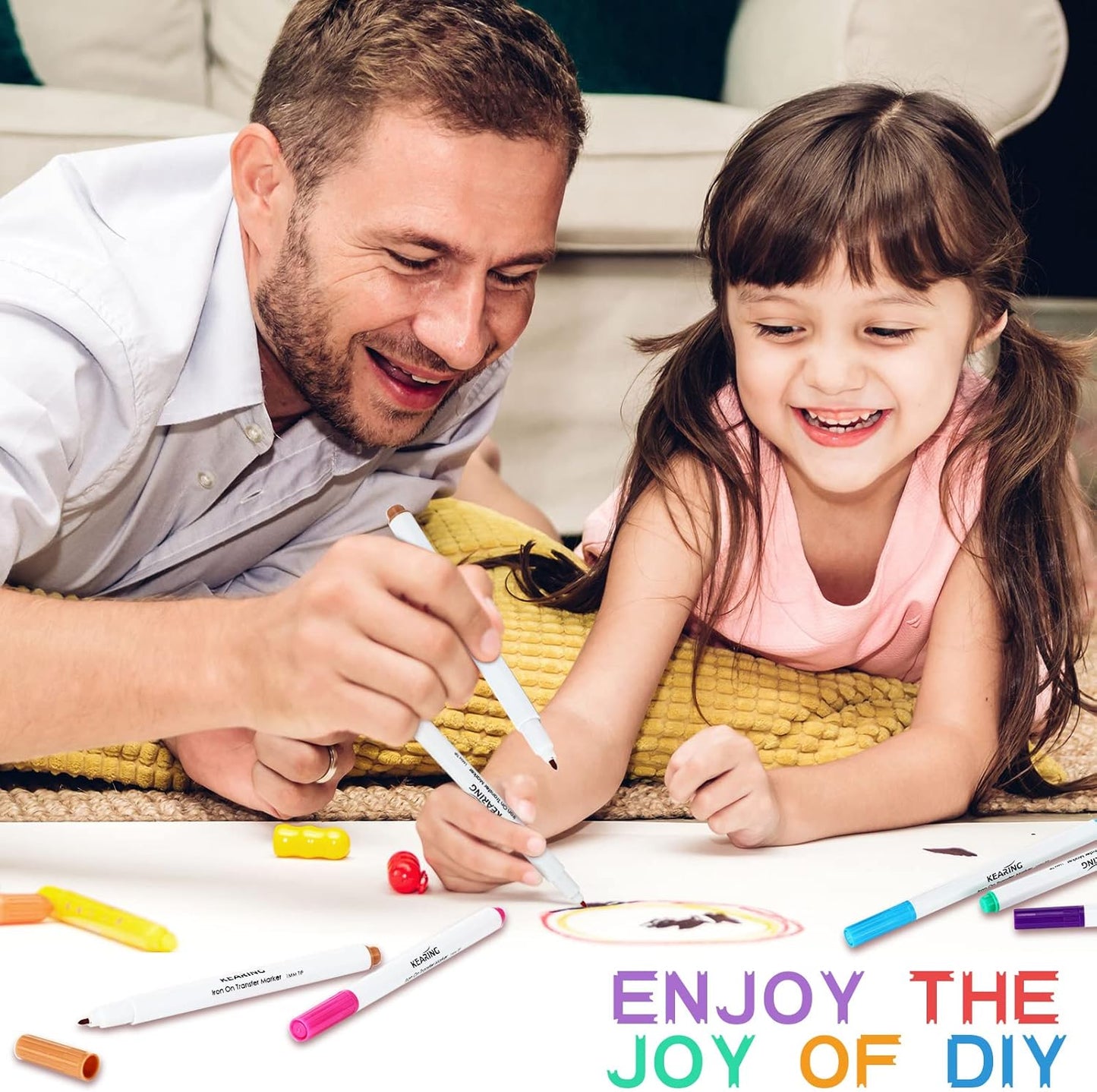 Crtiin 12 Pcs Iron on Transfer Markers Sublimation Markers Embroidery Transfer Pen Heat Transfer Fabric Marker Fade Resistant Infusible Ink Pen for T-shirts Pillow Clothes Canvas, 12 Assorted Colors