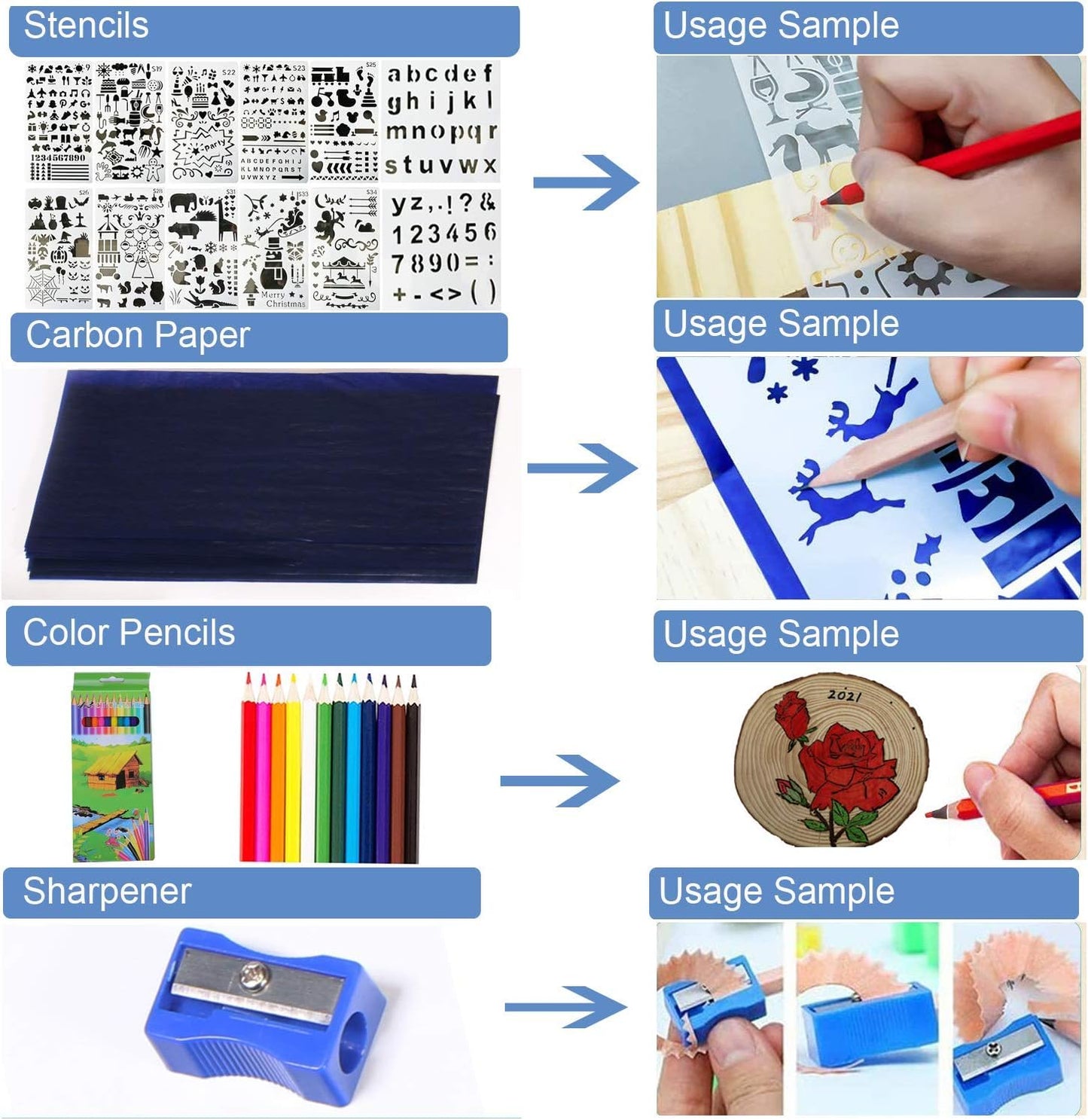 112PCS Calegency Wood Burning Kit-Wood Burning Tool Set with Digital LCD Display Pyrography Pen Adjustable Temperature and Embossing/Carving/Soldering/Engraving Tips for Wooden Crafts