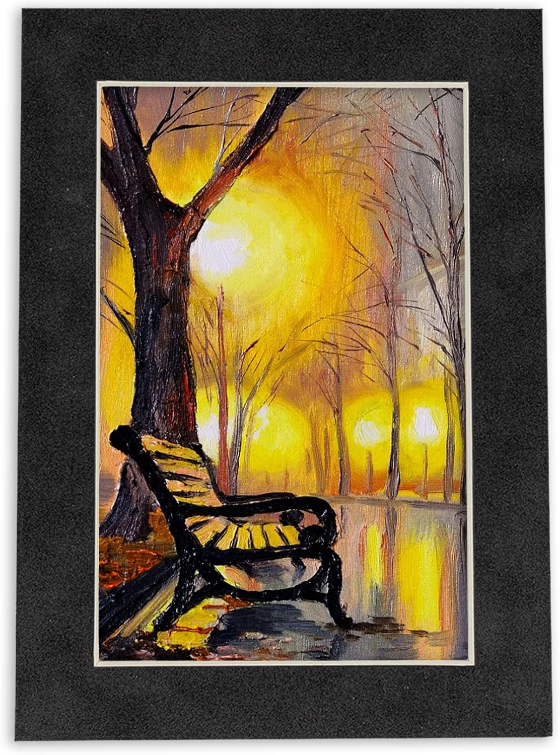 11x14 Mat Bevel Cut for 8.5x11 Photos - Acid Free Dark Grey Suede Precut Matboard With Backing Board and Crystal Clear, Self Seal Photo Mat Bag - For Pictures, Photos, Framing - 4-ply Thickness