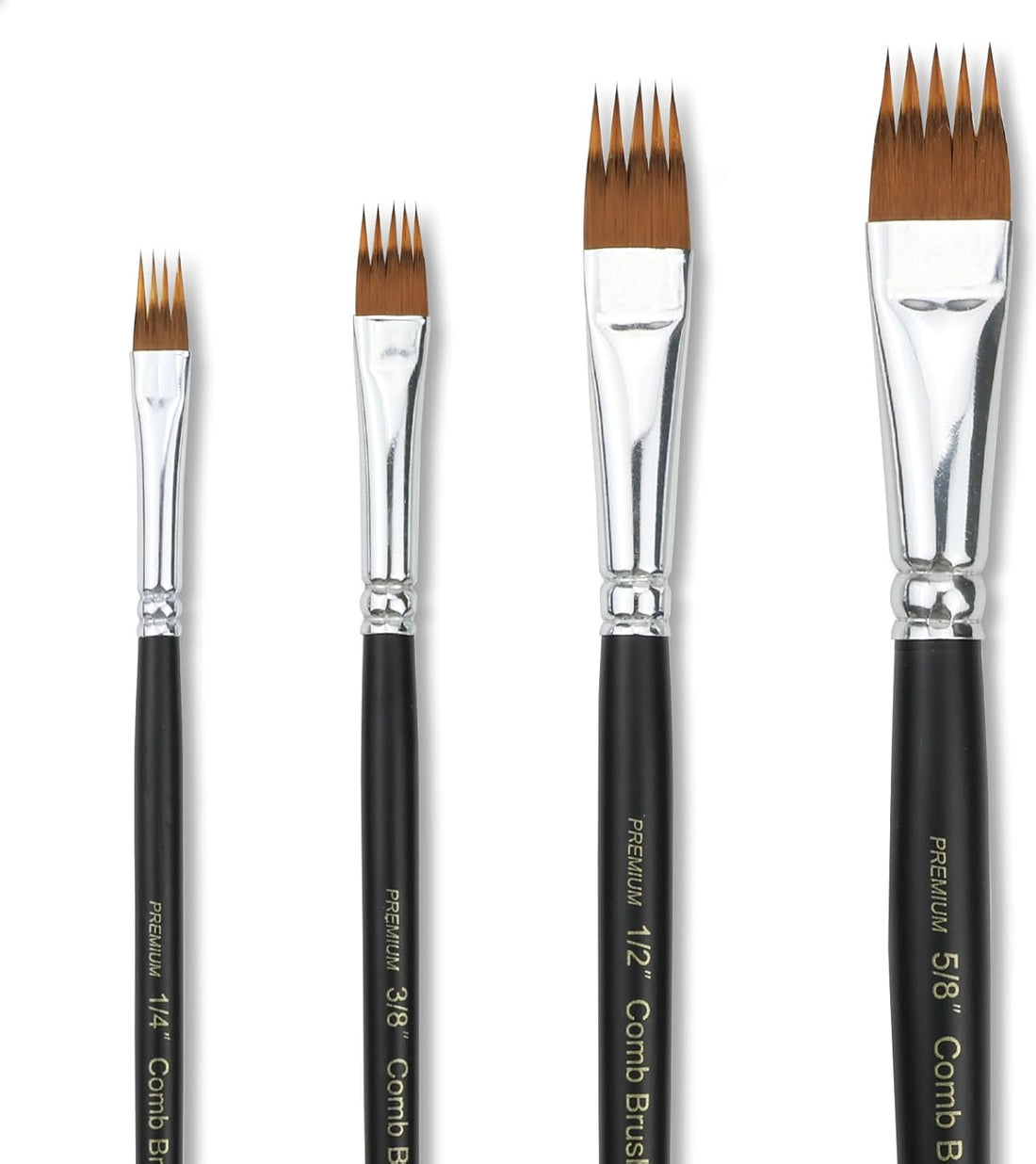 Paint Brush Comb Set - 4PCS Professional Grainer Brushes for Acrylic Painting, Oil & Watercolor - Texture Br
