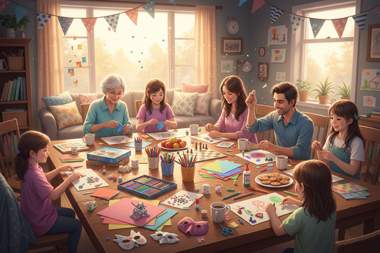 Game + Craft Fun Combine playtime and creativity for the whole family.