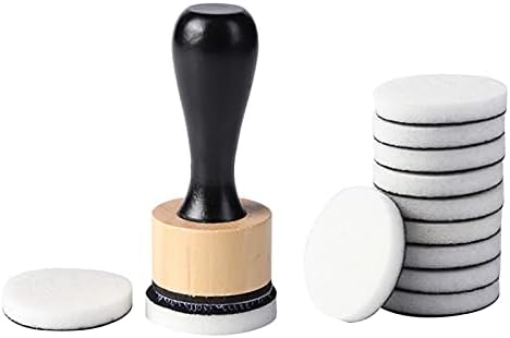 Ink Paints Mixing Blending Tool Mini Round Foam Refills, for Scrapbooking Craft, Control of Ink Placement, No More Inky Fingers Ink Blending Tool with Spare Pads for Rubber Stamping & Scrapbooking