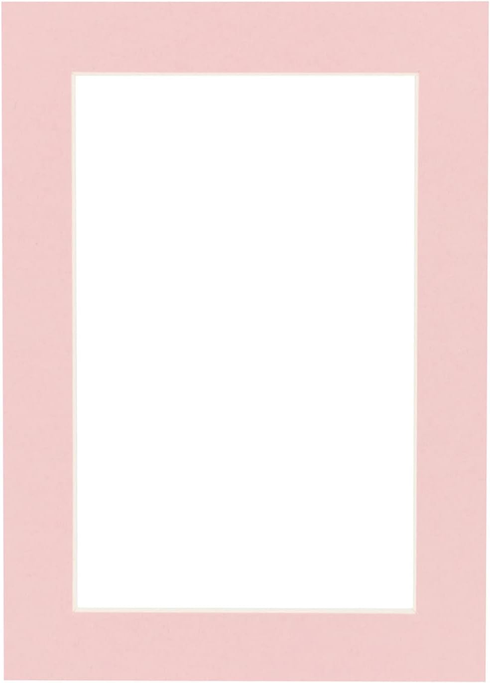 11x14 Mat Bevel Cut for 8.5x11 Photos - Acid Free Pink Precut Matboard With Backing Board and Crystal Clear, Self Seal Mat Bag - For Pictures, Framing - 4-ply Thickness