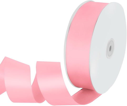 1-1/2" Width x 100 Yards Satin Fabric Ribbon, Light Pink Ribbon Perfect for DIY Bows, Swags, Gift Wrapping, Craft, Flower Bouquet，Christmas and Party Decoration