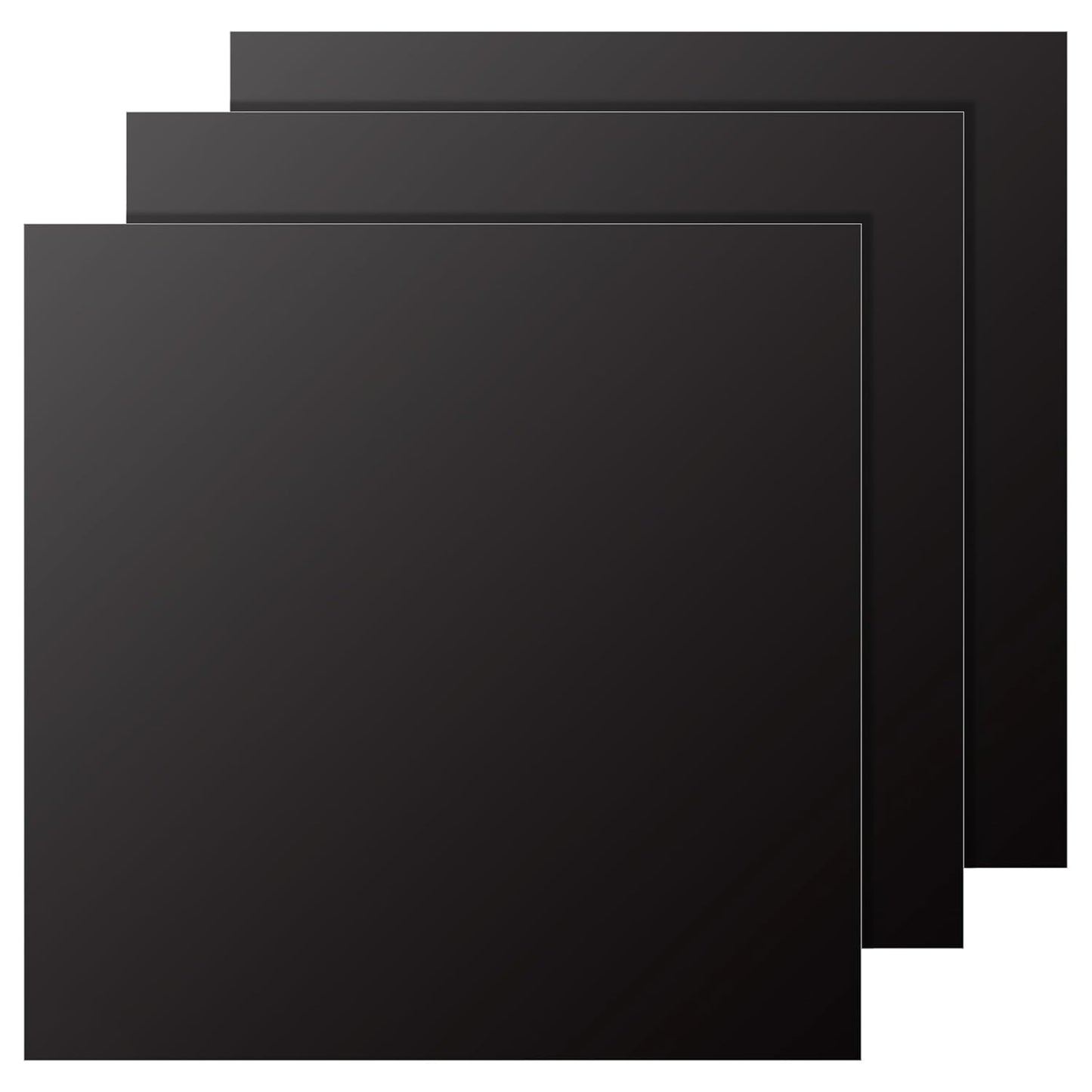 3PCS 12 x 12 x 1/16(0.06”) Inch Anodized Aluminum Sheet, 5052 Black Aluminum Engraving Blanks, 1.5MM Thin Metal Plates for Laser Engraving, Crafting, DIY, House Decoration