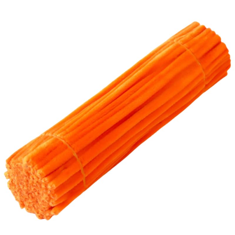 100 Pieces Pipe Cleaners Chenille Stem, Pastel Candy Color Pipe Cleaners Set for Pipe Cleaners DIY Arts Crafts Decorations, Chenille Stems Pipe Cleaners (Orange)
