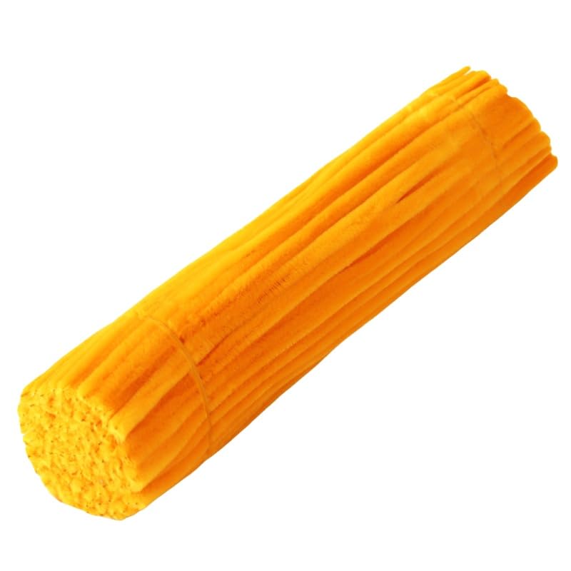 100 Pieces Pipe Cleaners Chenille Stem, Pumpkins Color Pipe Cleaners Set for Pipe Cleaners DIY Arts Crafts Decorations, Chenille Stems Pipe Cleaners (Gold)