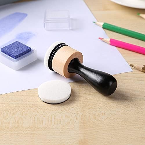 Ink Paints Mixing Blending Tool Mini Round Foam Refills, for Scrapbooking Craft, Control of Ink Placement, No More Inky Fingers Ink Blending Tool with Spare Pads for Rubber Stamping & Scrapbooking