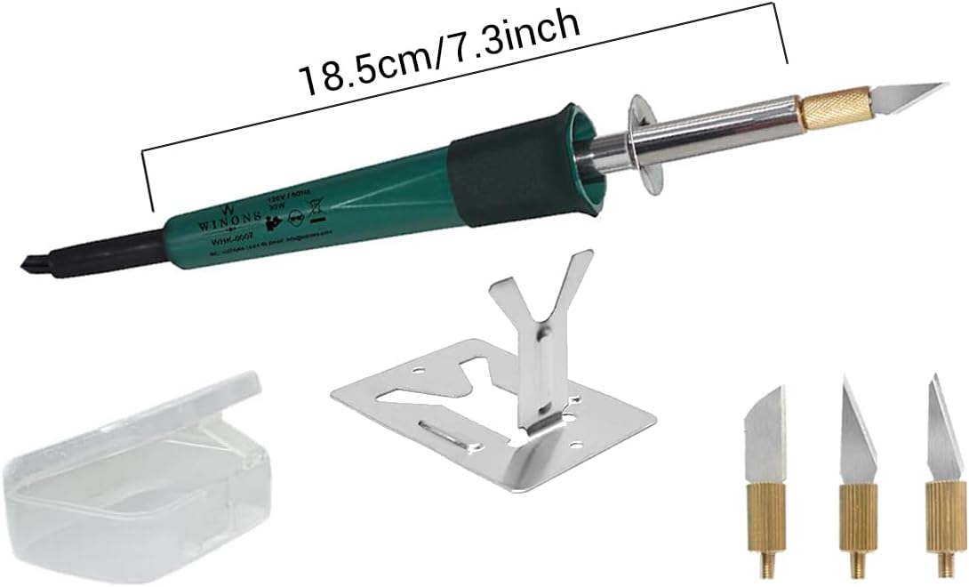 WINONS Plastic Cutter Tool with Upgraded Tips, WHK0007 Multipurpose Stencil Cutter, Easy Use Stencil Cutter for Fun Crafting, Styrofoam and Foam Cutter (Kit of 5)