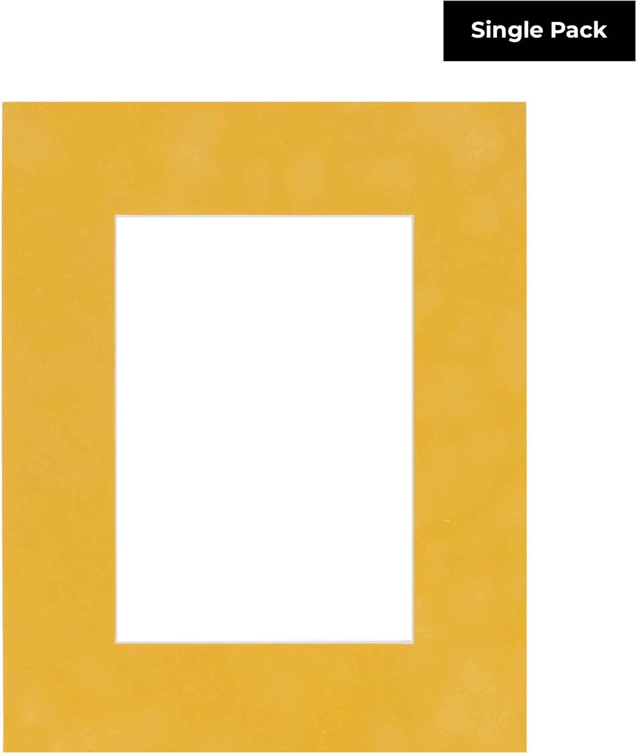 11x14 Mat Bevel Cut for 8.5x11 Photos - Acid Free Sunrise Yellow Suede Precut Matboard With Backing Board and Crystal Clear, Self Seal Mat Bag - For Pictures, Framing - 4-ply Thickness