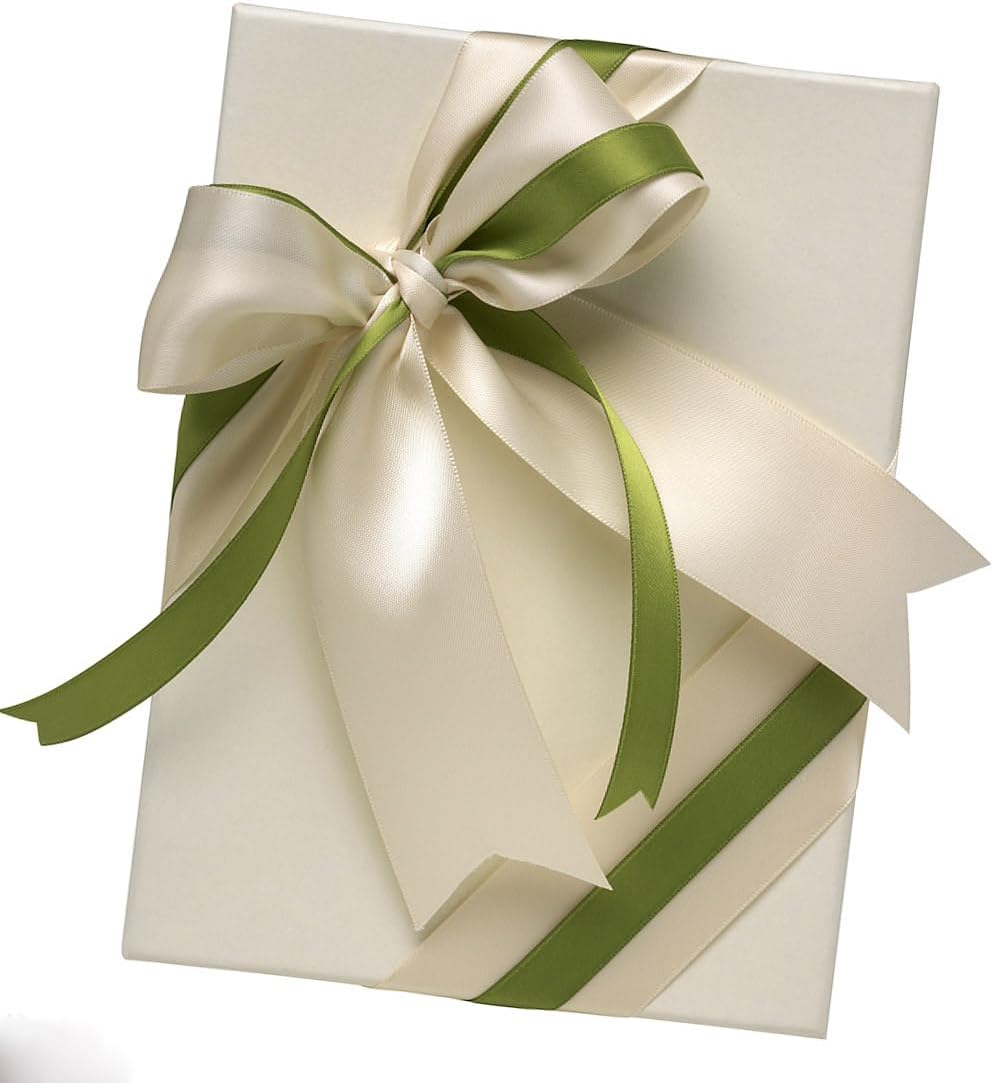 1-1/2" Width x 50 Yards Satin Fabric Ribbon, Ivory Ribbon Perfect for DIY Bows, Swags, Gift Wrapping, Craft, Flower Bouquet，Christmas and Party Decoration