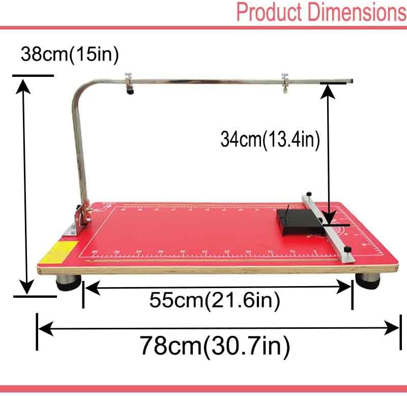 110V Hot Wire Foam Cutter with Scale, 30.7" ×15 ", 36W Professional Heat Cutting Machine for Foam, Sponge, EPE, Ribbon, KT Board, Adjustable Angle and Temperature