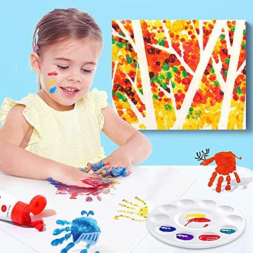 Hulameda 32pcs Paint Tray Palettes - Paint Pallets & Trays for Kids, Plastic Palette