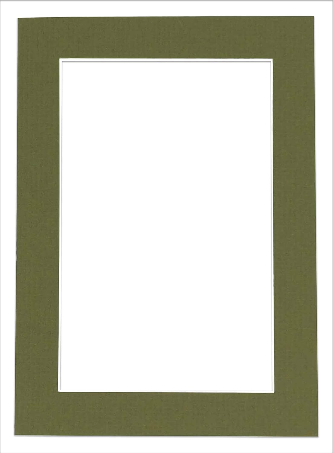 11x14 Mat for 8.5x11 Photo - Precut Dill Green Picture Matboard for Frames Measuring 11 x 14 Inches - Bevel Cut Matte to Display Art 8.5 x 11 Inches - Acid Free ONE MAT with Backing Board & Clear Bag