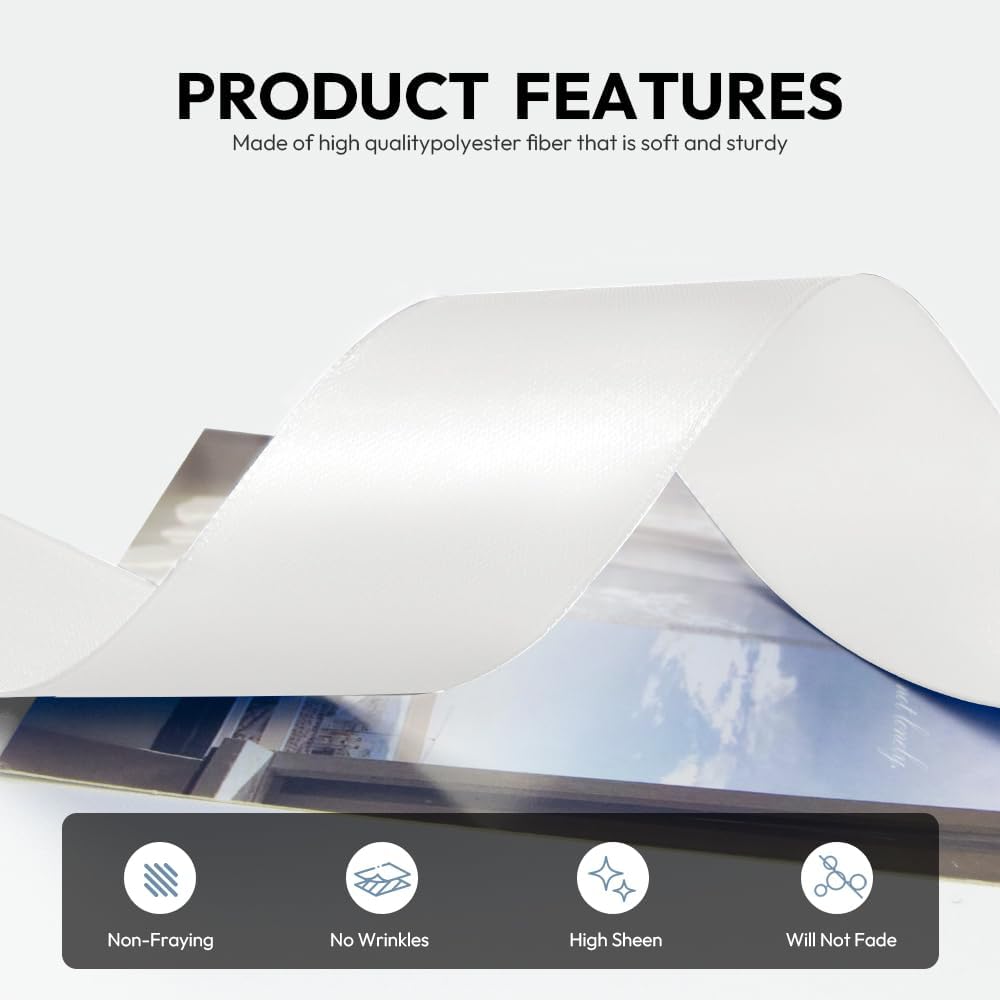 1-1/2 Inch 25 Yards Satin Ribbon White, Solid Color Fabric Ribbon for Gift Wrapping, Wedding, Polyester Gift Ribbon for Birthday Party Decoration, Craft, Hair, Floral, Sewing