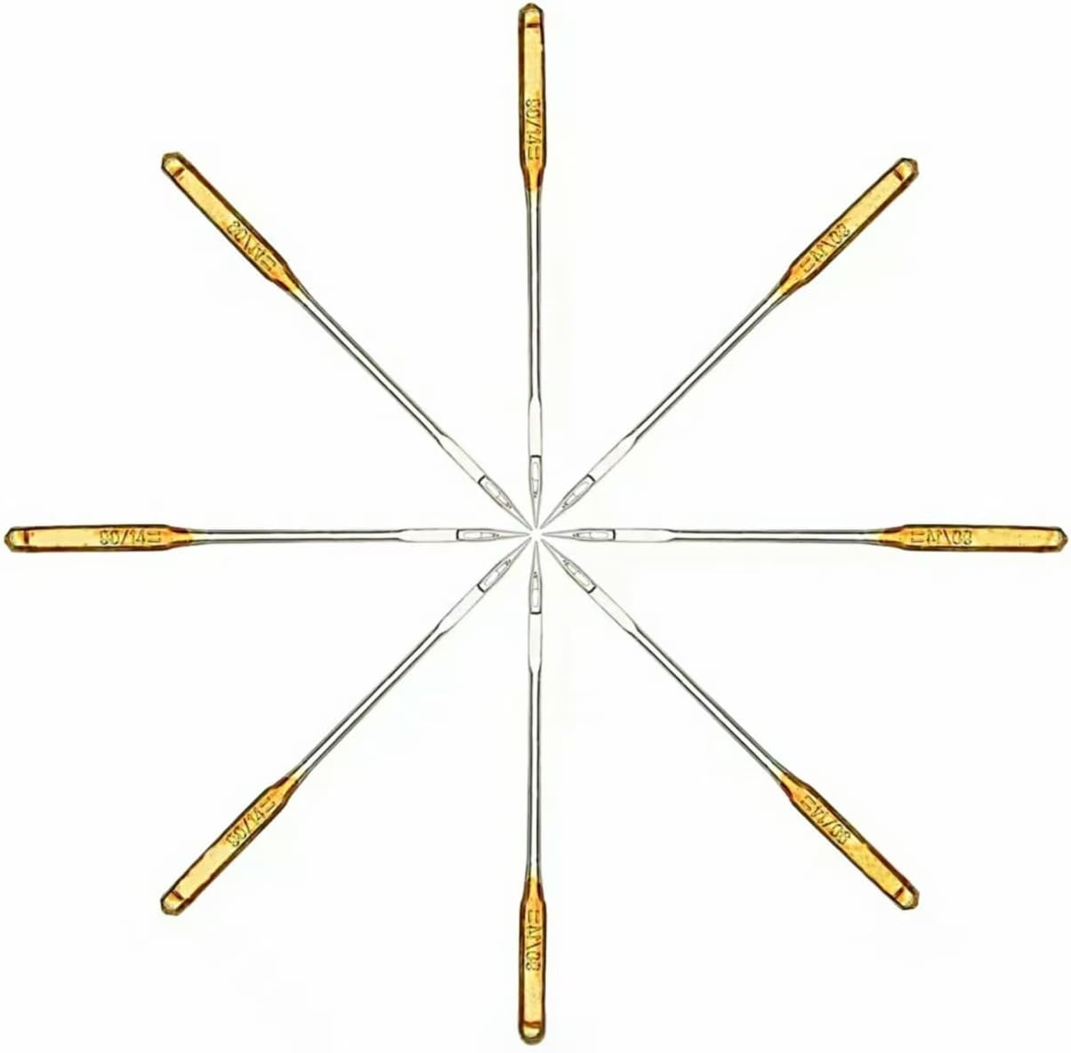10 Pcs Sewing Machine Needles,Big Eye Universal Sewing Machine Home Sewing Macine Size 16 Sewing Notions and Supplies, Universal Sewing Machine Needles (Golden)