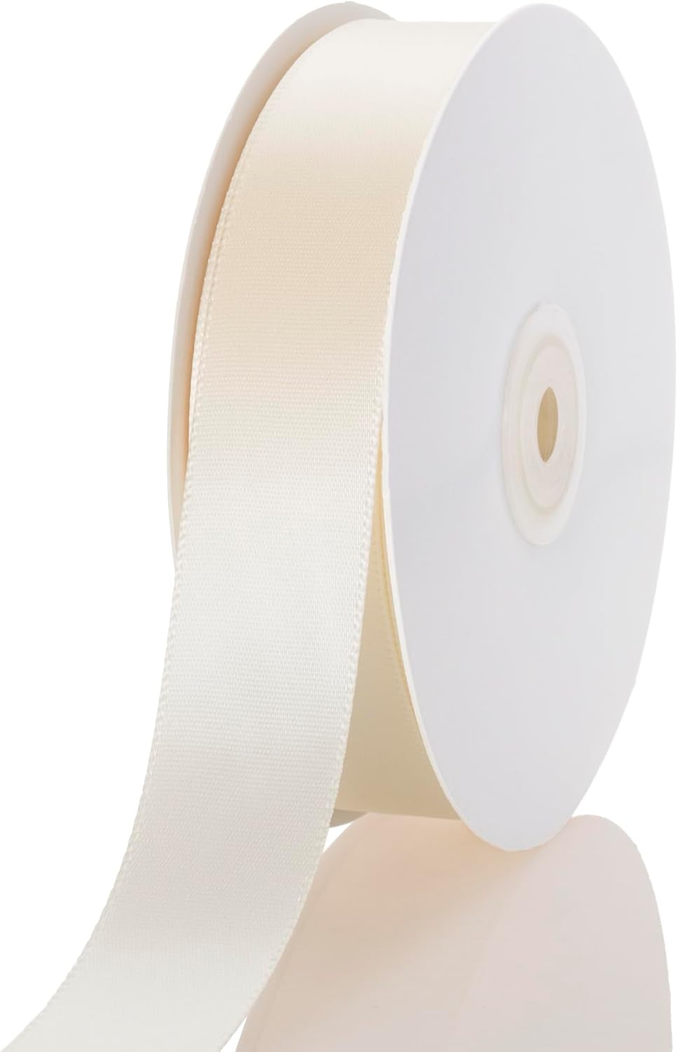 1 Inch Ivory Ribbon, 50 Yards Craft Polyester Satin Ribbon Perfect for Gift Wrapping, Handmade Roses, Wedding Party Decorations and DIY Crafts
