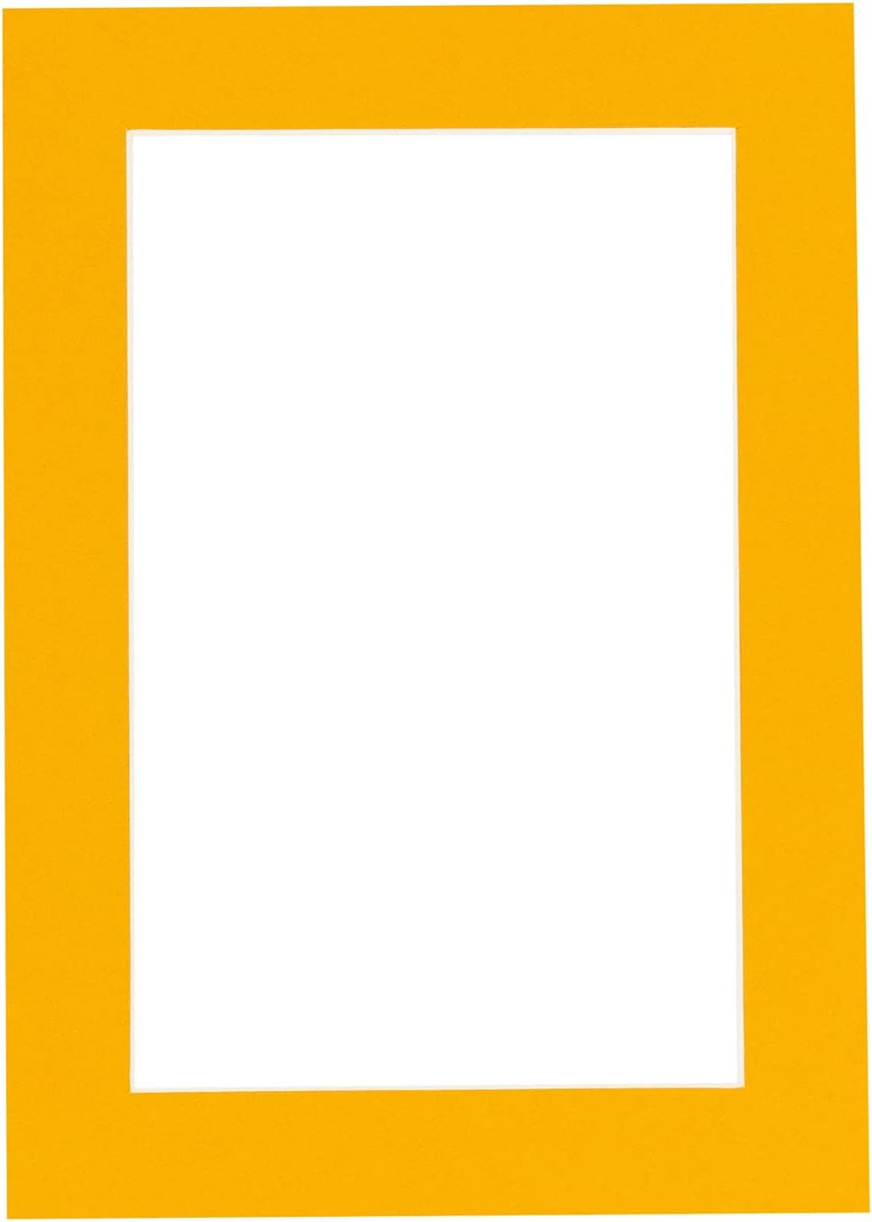 11x14 Mat Bevel Cut for 8.5x11 Photos - Acid Free Golden Orange Precut Matboard With Backing Board and Crystal Clear, Self Seal Photo Mat Bag - For Pictures, Photos, Framing - 4-ply Thickness