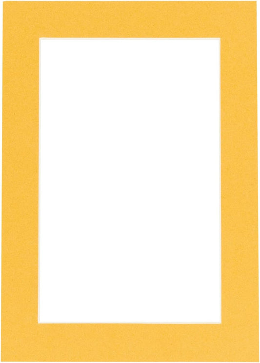 11x14 Mat Bevel Cut for 8.5x11 Photos - Acid Free Topaz Orange Precut Matboard - For Pictures, Photos, Framing - 4-ply Thickness