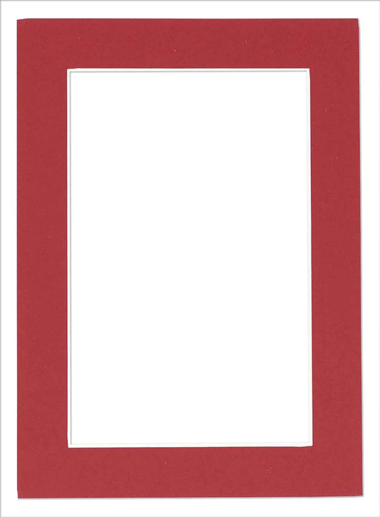 11x14 Mat for 8.5x11 Photo - Precut Deep Red Picture Matboard for Frames Measuring 11 x 14 Inches - Bevel Cut Matte to Display Art 8.5 x 11 Inches - Acid Free ONE MAT with Backing Board & Clear Bag