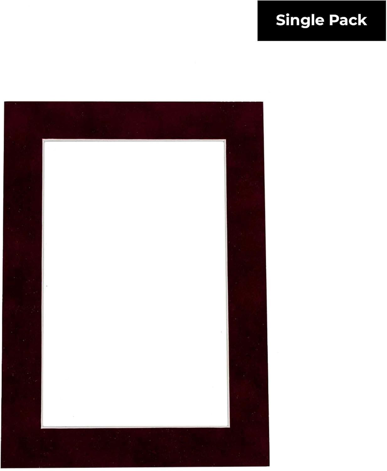 11x14 Mat Bevel Cut for 8.5x11 Photos - Acid Free Dark Red Suede Precut Matboard - For Pictures, Photos, Framing - 4-ply Thickness