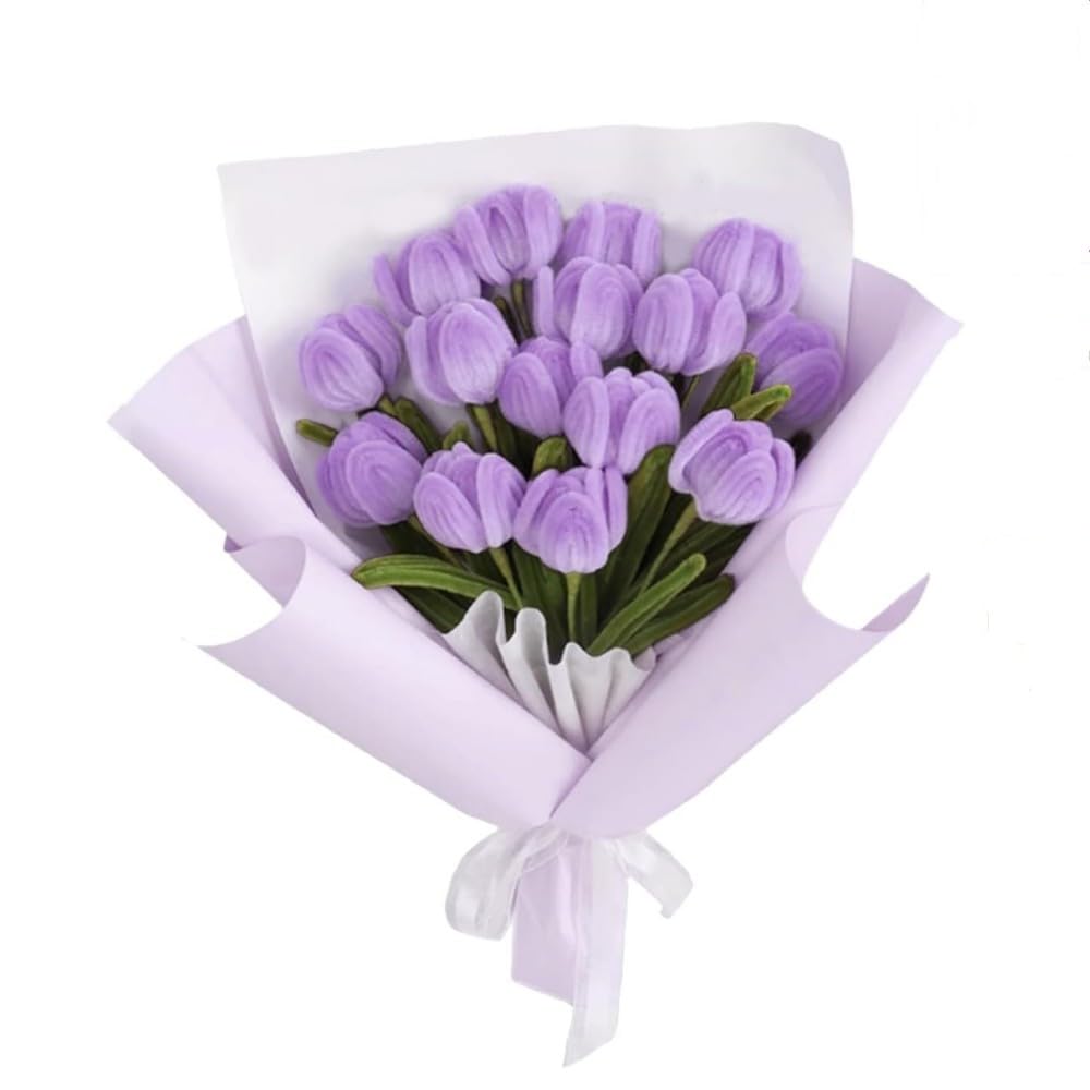 100 Pieces Pipe Cleaners Chenille Stem, Pastel Candy Color Pipe Cleaners Set for Pipe Cleaners DIY Arts Crafts Decorations, Chenille Stems Pipe Cleaners (Light Purple)