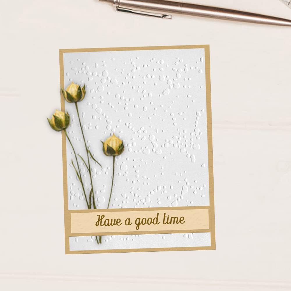 Hying 3-D Textured Impressions Background Embossing Folder, Bubble Pattern Plastic Embossing Folder Template for Card Making Scrapbooking Paper Craft Album Stamps DIY Décor