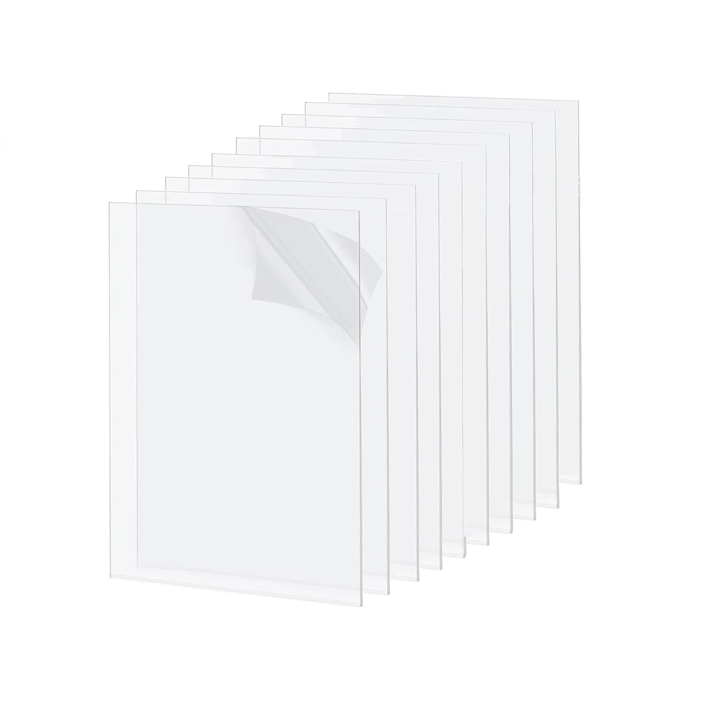 10 Pack 3.93x5.9 Clear Acrylic Sheet 1mm Thick, Clear Plexiglass Sheet 10x15cm, Plastic Plexiglass Board Acrylic Board for Wall Crafts Glass Picture Frame DIY Projects Signs and Painting