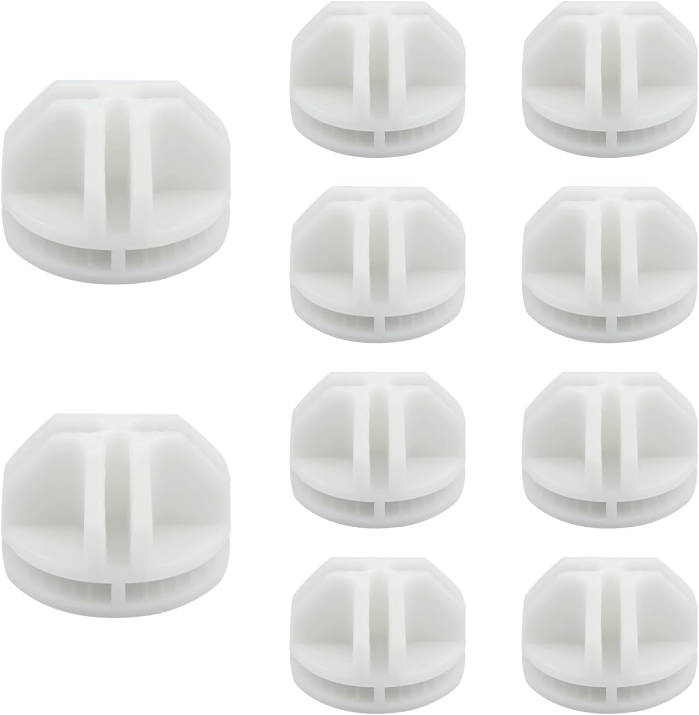 10Pcs Wire Cube Connectors, White Wire Cube Storage Connectors Half Buckle Wire Grid Cube Shelf Plastic Connectors for Wire Cube Storage Shelving Unit and Modular Closet Organizer, SATONBEYI