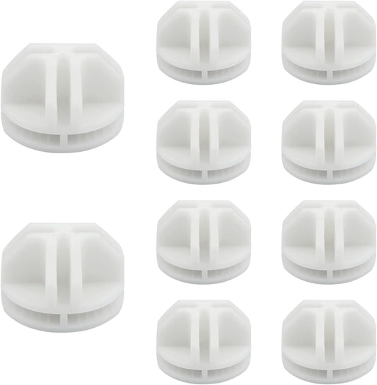 10Pcs Wire Cube Connectors, White Wire Cube Storage Connectors Half Buckle Wire Grid Cube Shelf Plastic Connectors for Wire Cube Storage Shelving Unit and Modular Closet Organizer, SATONBEYI