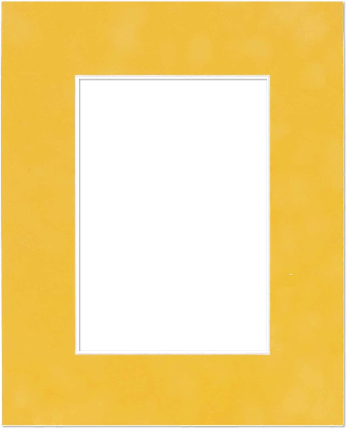 11x14 Mat Bevel Cut for 8.5x11 Photos - Acid Free Sunrise Yellow Suede Precut Matboard - For Pictures, Photos, Framing - 4-ply Thickness