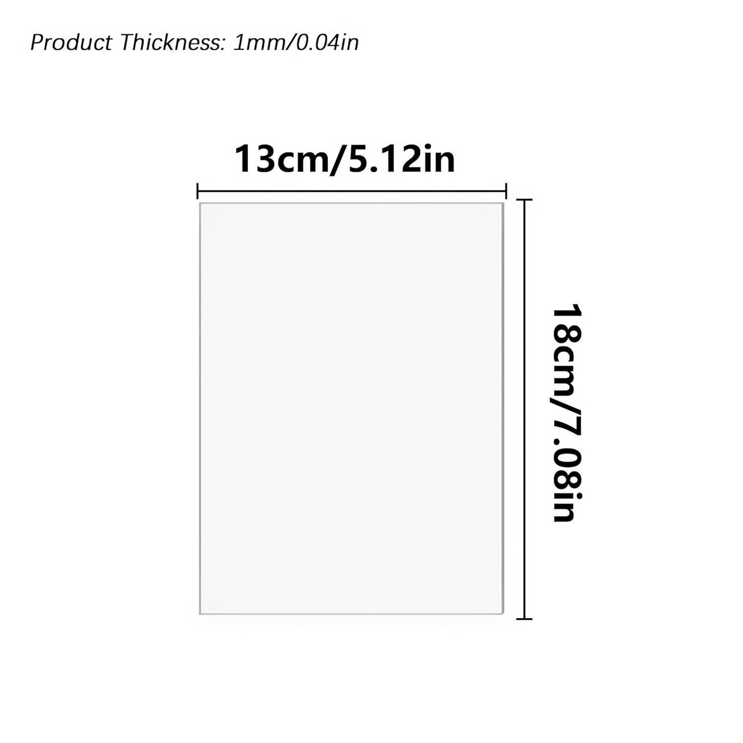 10 Pack 5.12x7.08 Clear Acrylic Sheet 1mm Thick, Clear Plexiglass Sheet 13x18cm, Plastic Plexiglass Board Acrylic Board for Wall Crafts Glass Picture Frame DIY Projects Signs and Painting