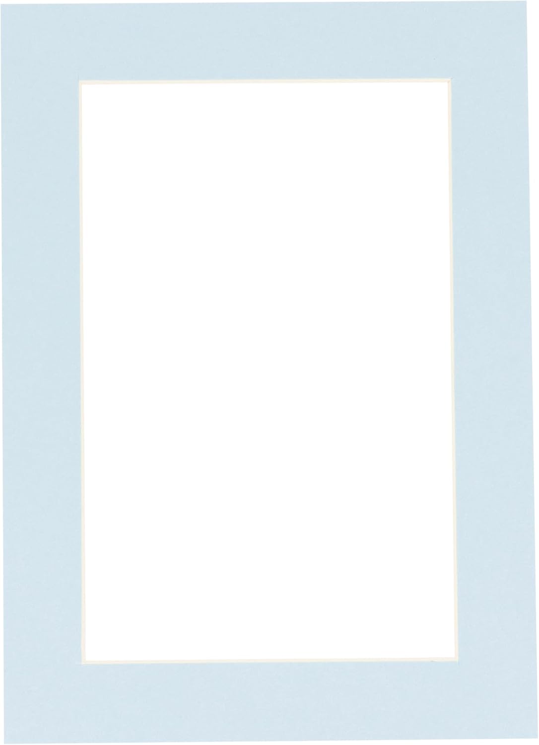 11x14 Mat for 8.5x11 Photo - Precut Baby Blue Picture Matboard for Frames Measuring 11 x 14 Inches - Bevel Cut Matte to Display Art 8.5 x 11 Inches - Acid Free ONE MAT with Backing Board & Clear Bag