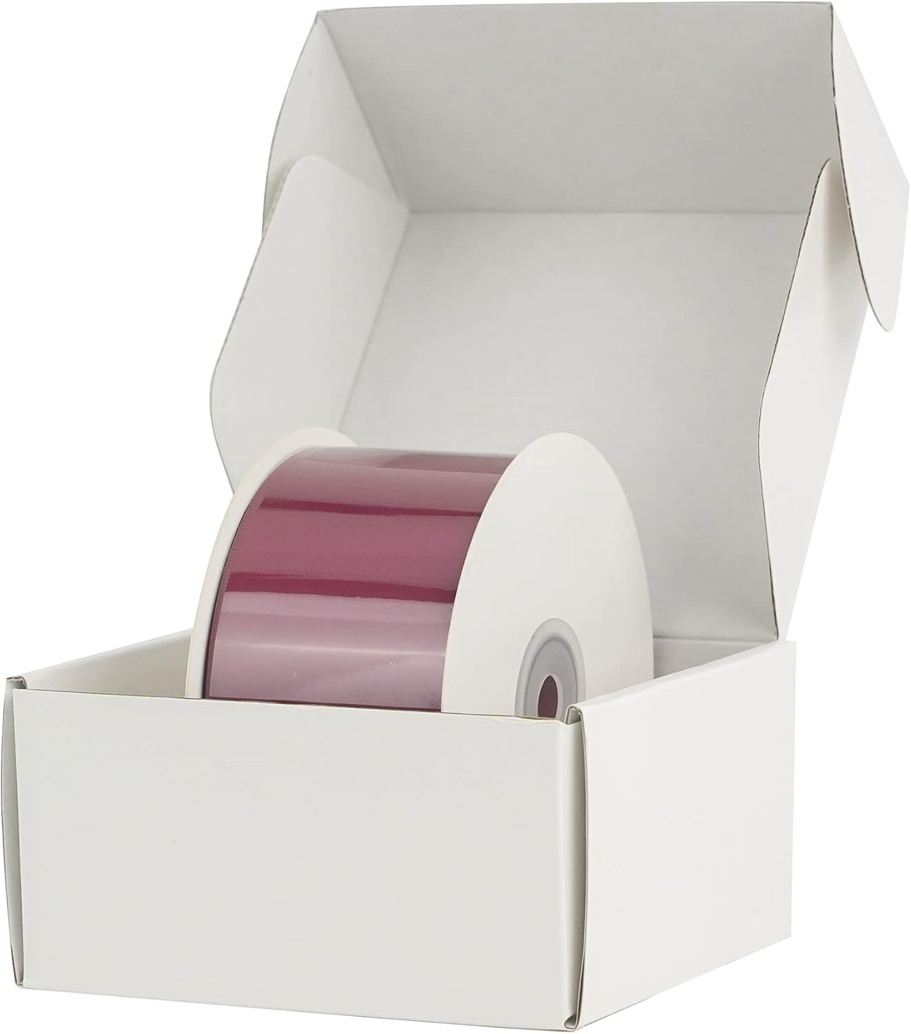 HUIHUANG Wine Red Ribbon 2 inch Wide Double Face Satin Ribbon Maroon Fabric Ribbon for Flower Bouquet Wrap, Wedding Bridal Shower Holiday Decor, Bows Making Crafts, Gift Wrapping-25 Yards/Roll