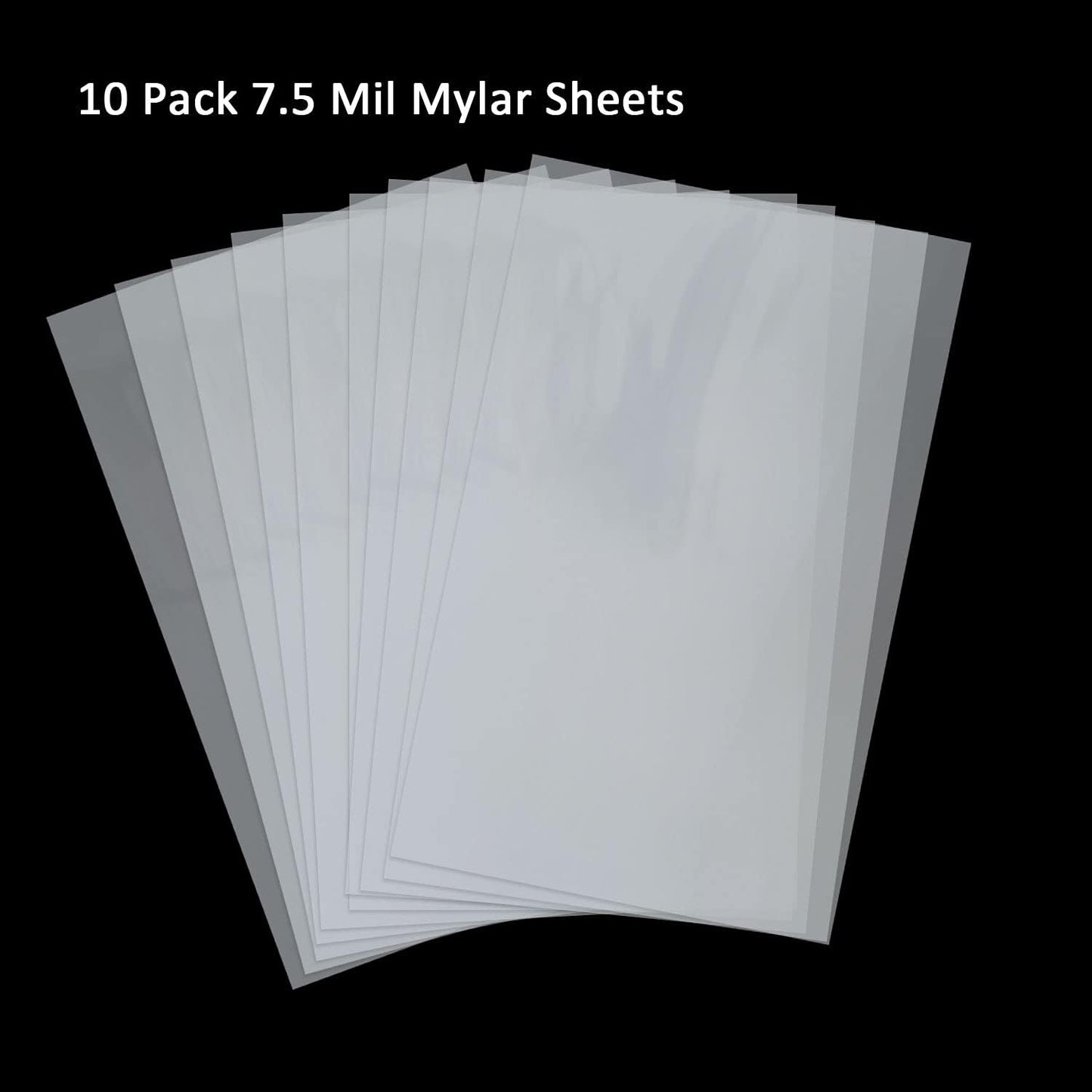 10 Pack 7.5 Mil Blank Stencil Sheets 12 x 24 inch Mylar Sheet Milky Translucent PET Blank Stencil Making Sheet Blank Mylar Templates for DIY Art Craft, Cricut, Silhouette, Template Material