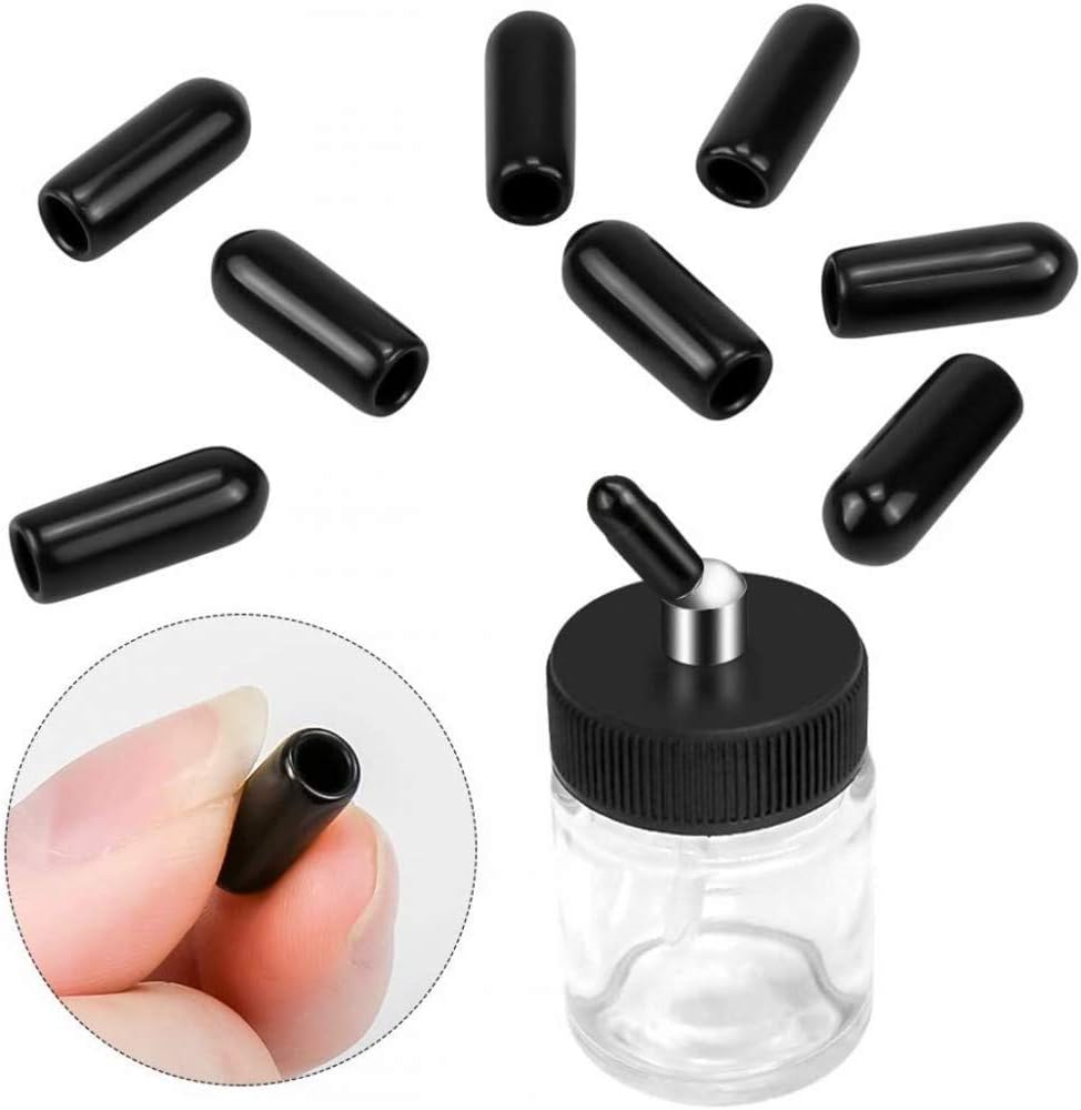 10PCS 22CC Airbrush Glass Bottles with Jar Caps for Master, Iwata Dual Action Airbrush