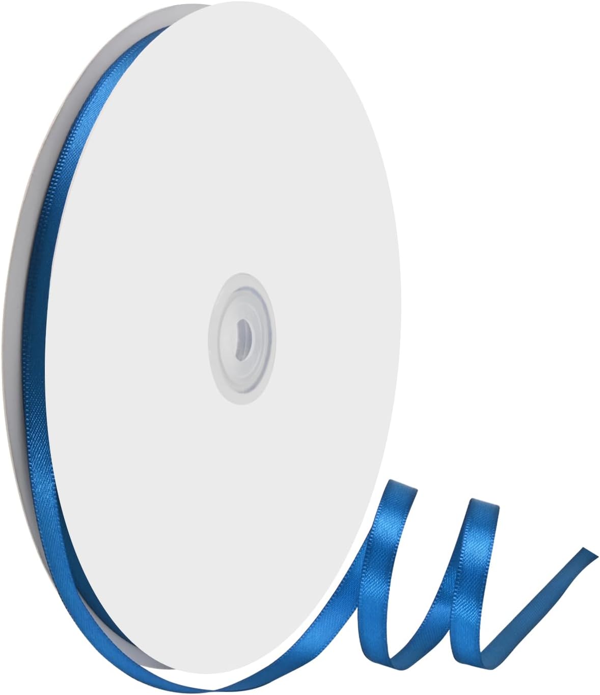 1/4" X 100 Yards Royal Blue Satin Thin Ribbon Solid Color Double Faced Ribbons Perfect for Crafts Wedding Decor Bow Making Arts Sewing and More