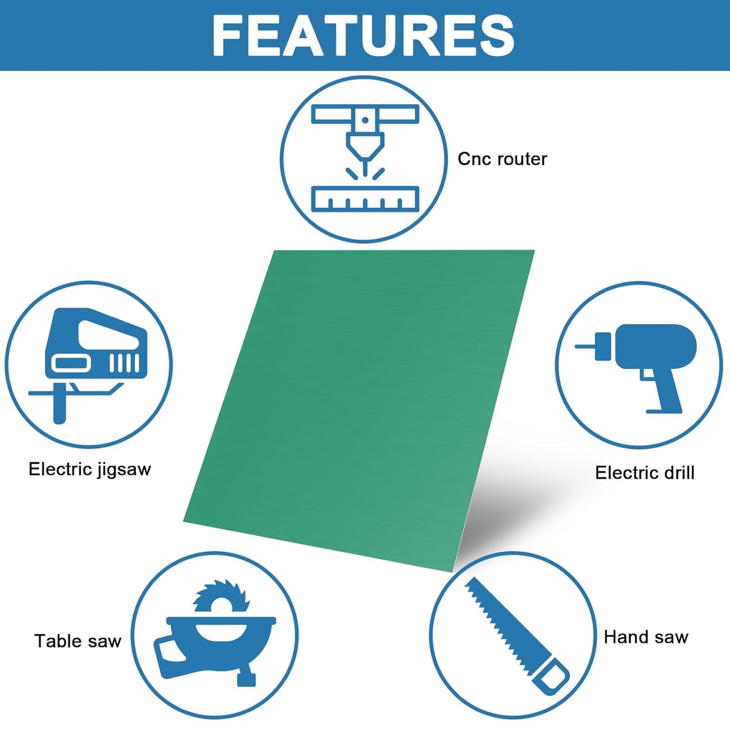 Anodized Aluminum Sheet Metal 12 x 12 x 1/32 Inch Green Anodized Aluminum Metal Plates Engraving Blanks for Laser Engraving, 0.8MM Thin Decorative Aluminum Metal Sheets for Crafting, House Decoration