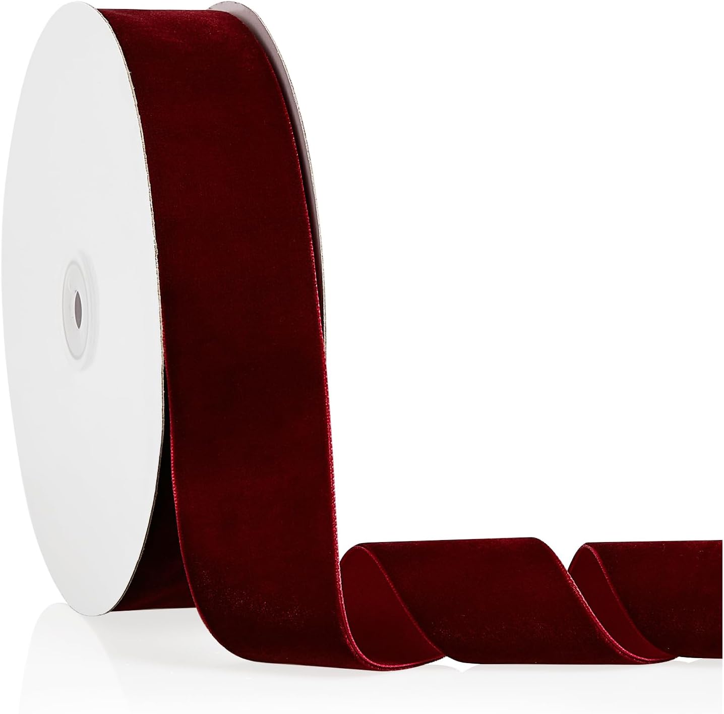 1.5" X 20 Yards Burgundy Velvet Ribbon for Christmas Tree Wreath Decoration Handmade Crafts Ornaments Gift Wrapping & Bow Making