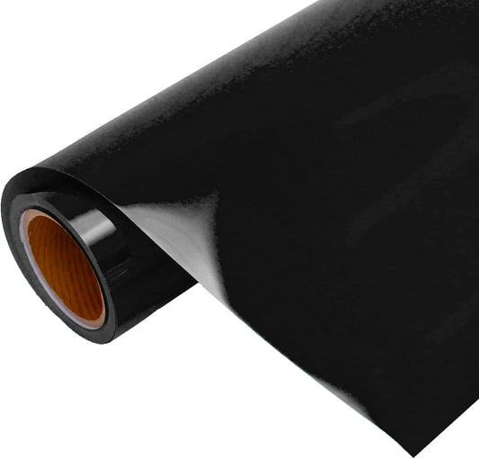 10 Yard x 20" Wide Roll Threadart Metallic Black Heat Transfer Vinyl Film | Compatible with Venture Explore and Maker, Silhouette Cameo, & Large Format Cutters